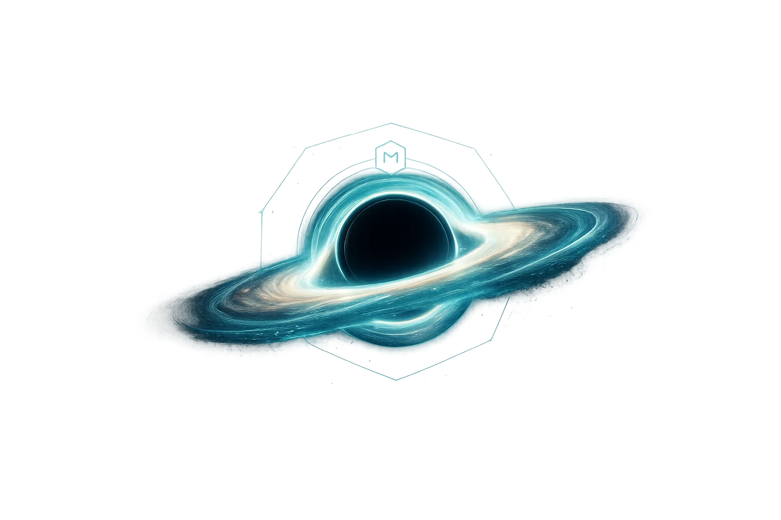 MuHexa's infinite-loop emblem — the MuHexa logo at the core of a singularity, representing continuous evolution